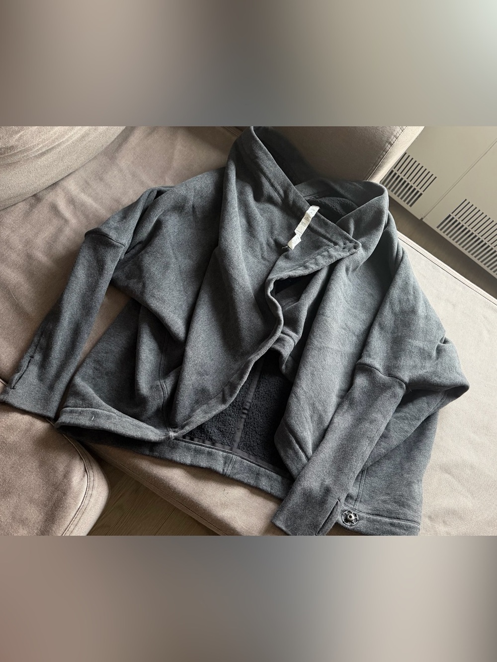 lululemon athletica Charcoal Gray Draped Wrap